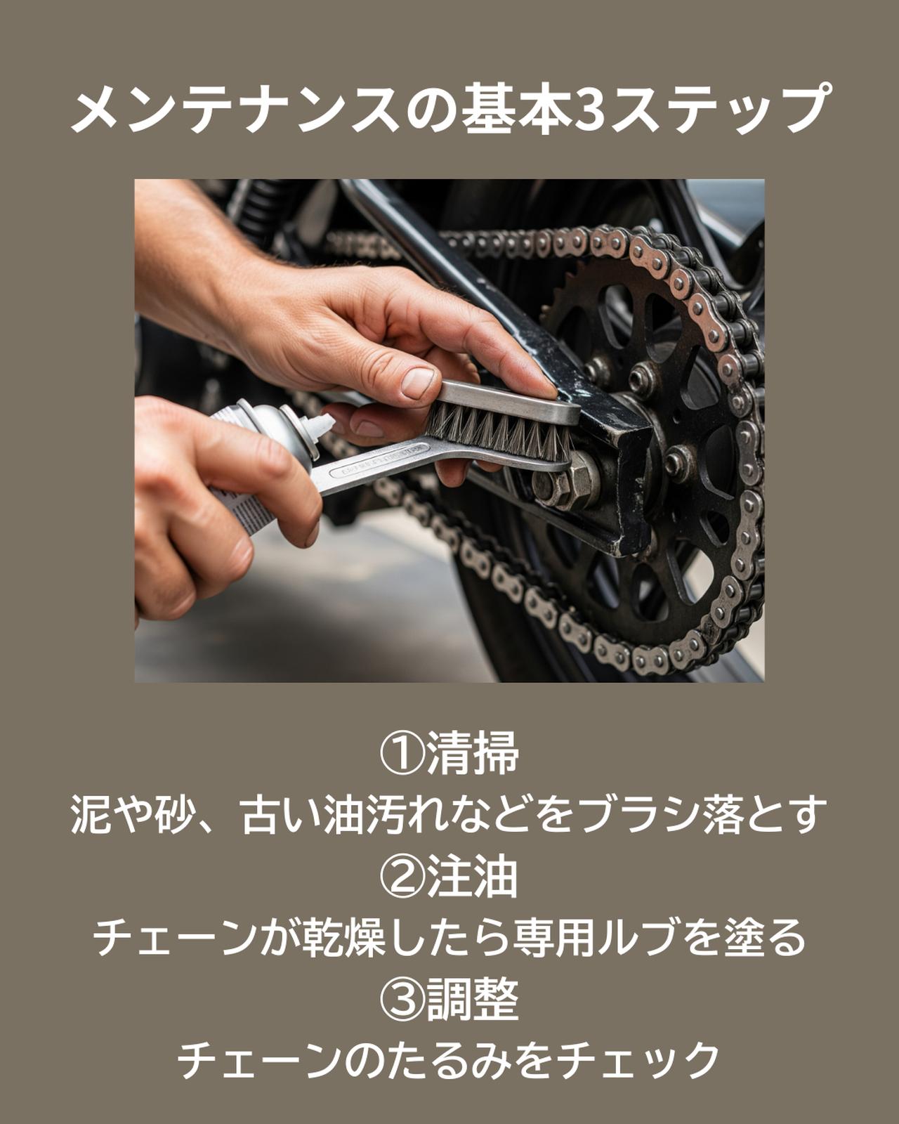 画像: チェーンメンテナンスの手順