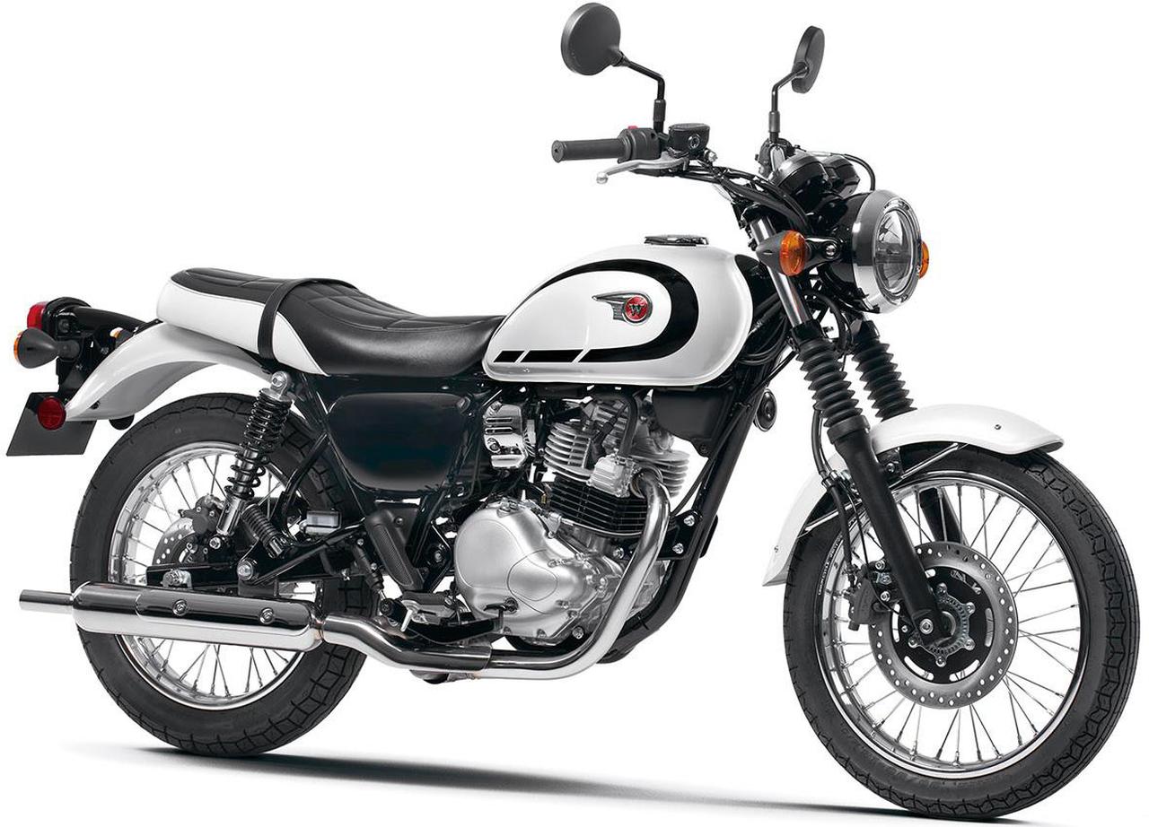 画像1: Kawasaki W230 2025年モデル 総排気量：232cc エンジン形式：空冷4ストロークSOHC2バルブ単気筒 シート高：745mm 車両重量：143kg 発売日：2024年11月20日（水） 税込価格：64万3500円