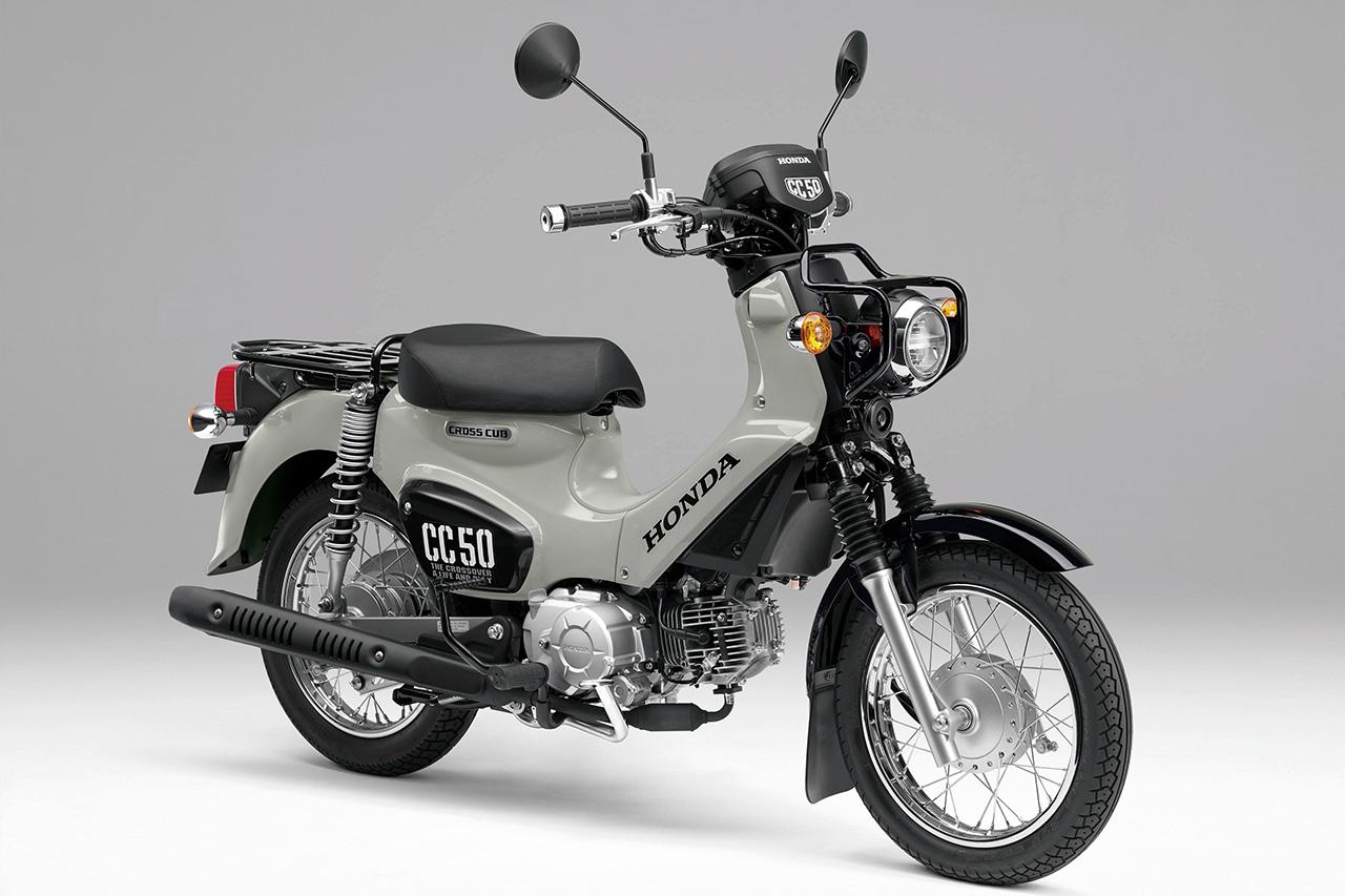 画像: Honda CROSS CUB50 排気量：49cc エンジン形式：空冷4ストロークOHC2バルブ単気筒 シート高：740mm 車両重量：100kg 税込価格：30万8000円/31万9000円（くまモン バージョン）