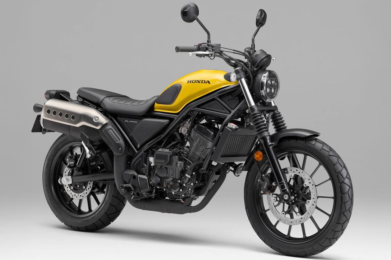 画像: HONDA CL250 / E-Clutch 2025年モデル 総排気量：249cc エンジン形式：水冷4ストDOHC2バルブ単気筒 シート高：790mm 車両重量：172/175kg 発売日：2025年10月24日（金） 税込価格：64万9000円/70万4000円