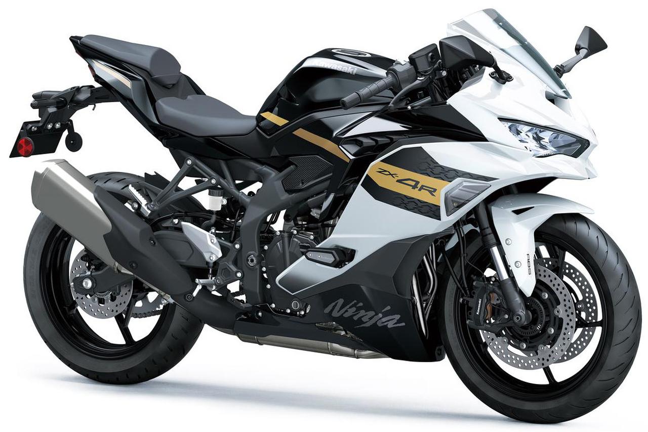 画像: Ninja ZX-4R SE｜パールロボティックホワイト×メタリックスパークブラック