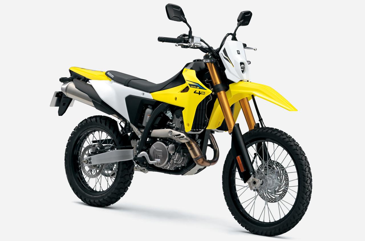 画像: SUZUKI DR-Z4S 2026年モデル 総排気量：398cc エンジン形式：水冷4ストDOHC4バルブ単気筒 シート高：890mm 車両重量：151kg 発売日：2025年10月8日（水） 税込価格：119万9000円