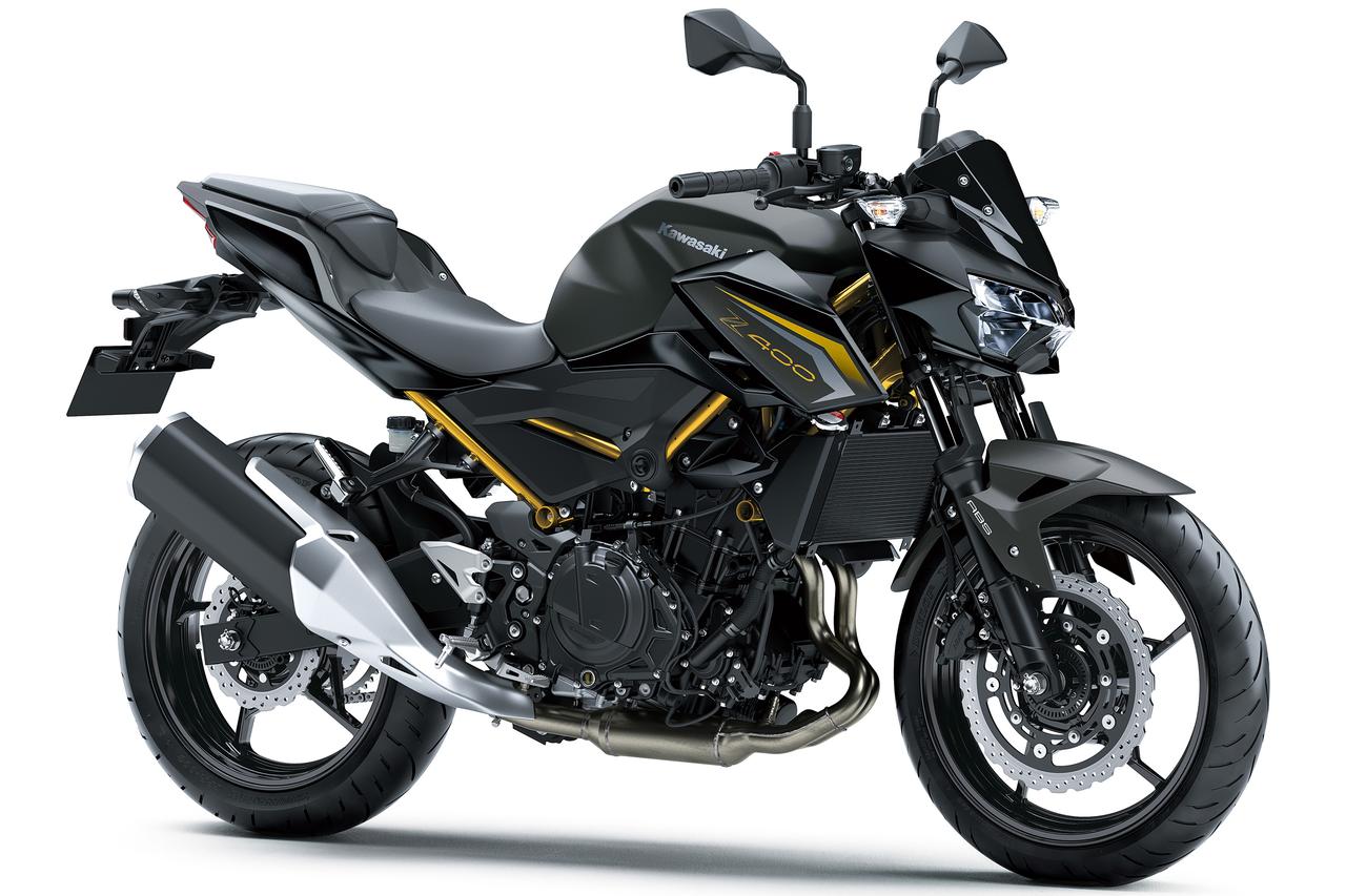 画像: Kawasaki Z400 2026年モデル 総排気量：398cc エンジン形式：水冷4ストDOHC4バルブ並列2気筒 シート高：785mm 車両重量：166kg 発売日：2025年11月1日（土） 税込価格：77万円