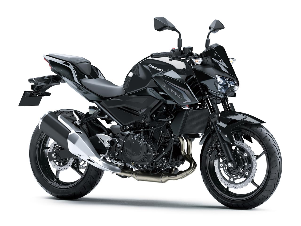 画像: KAWASAKI Z250 2026年モデル 総排気量：248cc エンジン形式：水冷4ストDOHC4バルブ並列2気筒 シート高：795mm 車両重量：164kg 発売日：2025年11月1日（土） 税込価格：70万4000円