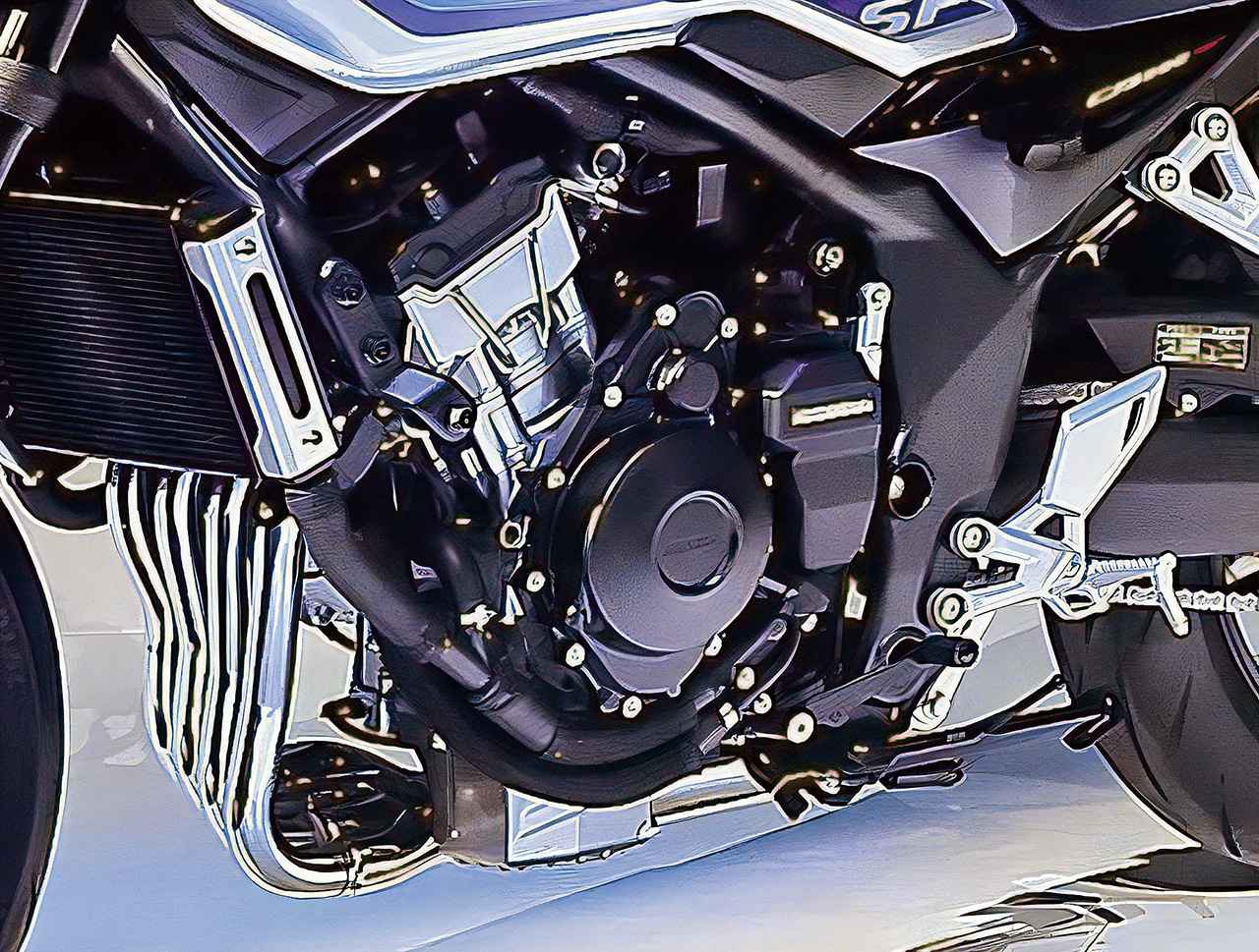 画像: レブル250のものよりもユニットの張り出しが少なくなったEクラッチシステム。ユニット自体もコンパクトに進化しているようだ。