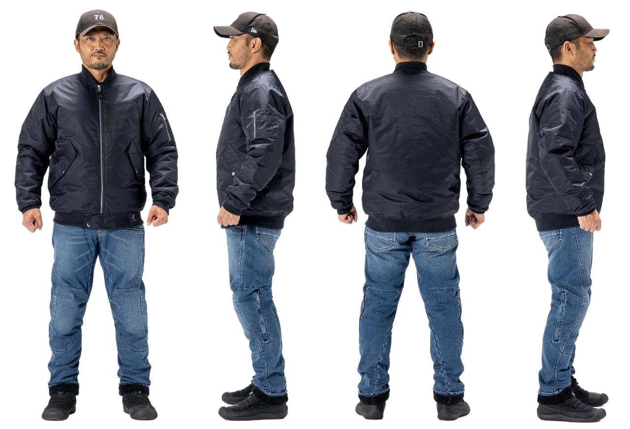 画像: ▲Mサイズ着用例｜172cm／66kg／胸囲91cm／ヘソ周り80cm／インナー Tシャツ1枚