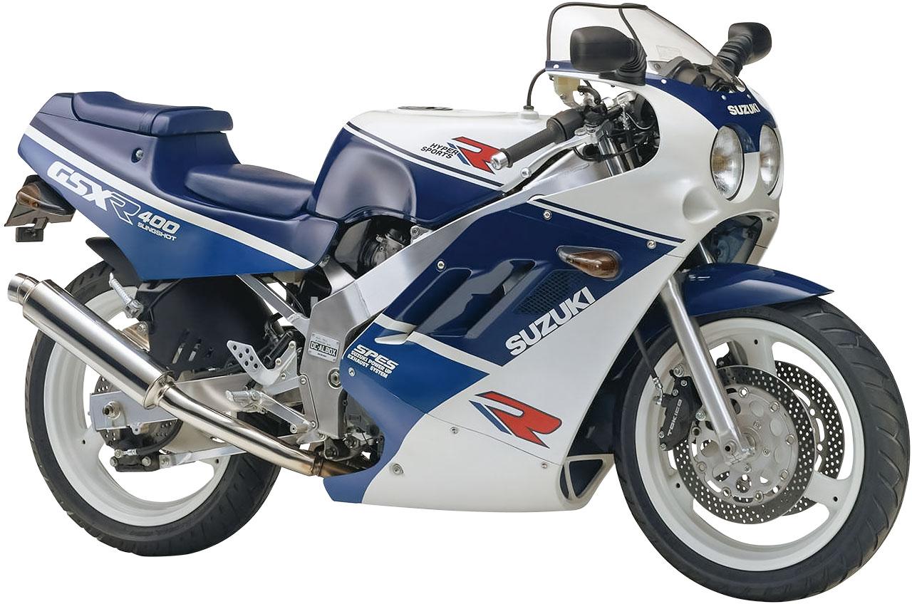 スズキ「GSX-R400（GK73A）」（1988年）｜冷却方式を水冷に戻した