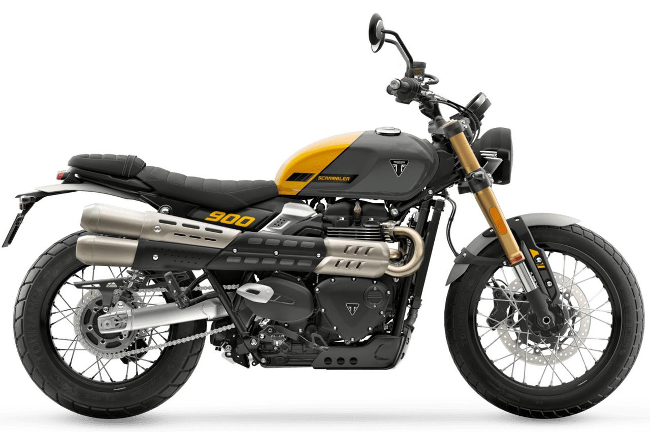 画像: TRIUMPH Scrambler 900 2026年モデル 総排気量:900cc エンジン形式:水冷4ストSOHC並列2気筒 シート高:790mm 車両重量:224kg 税込価格:145万9000円〜