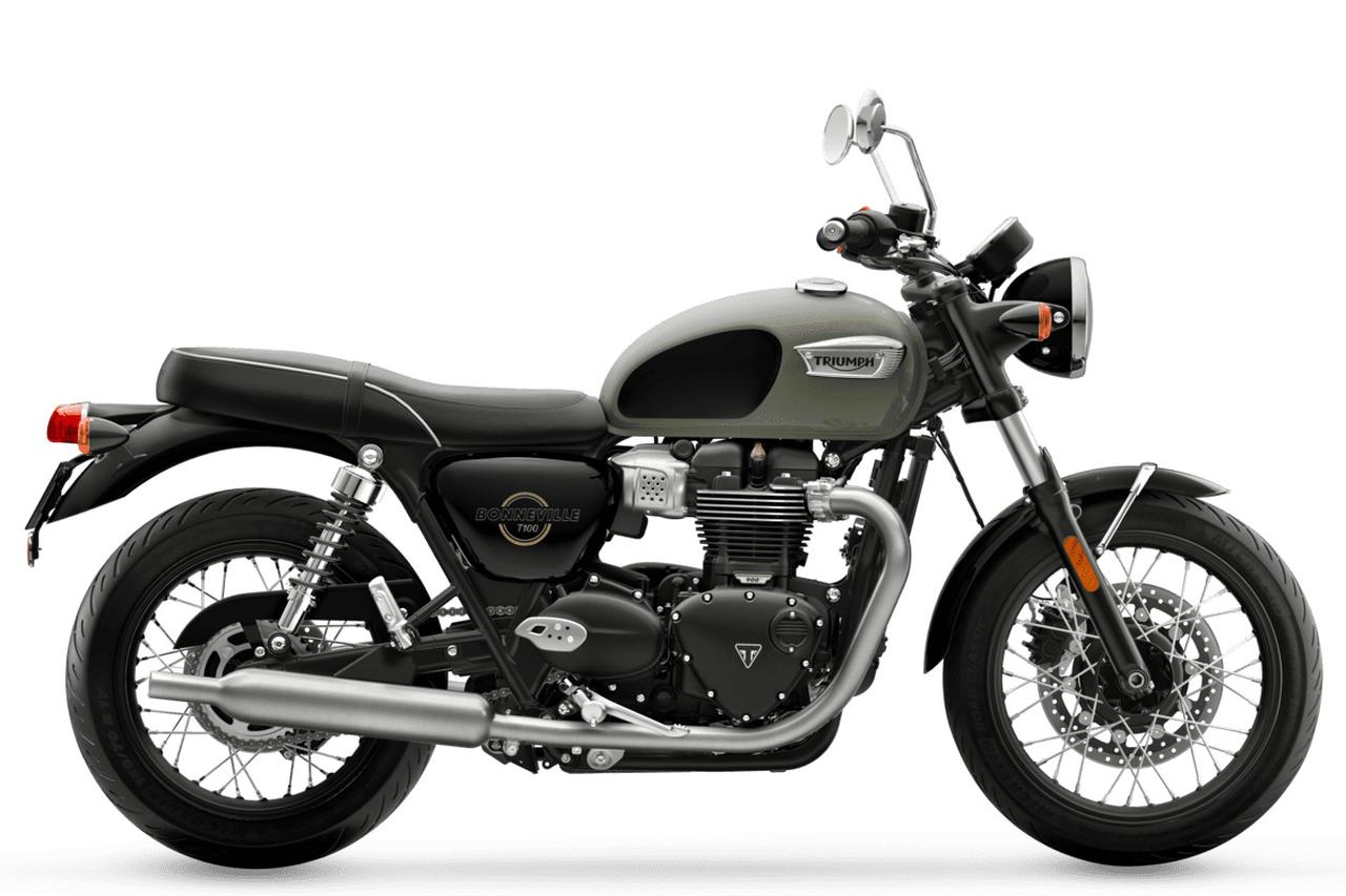 画像: TRIUMPH Bonneville T100 2026年モデル 総排気量:900cc エンジン形式:水冷4ストSOHC並列2気筒 シート高:790mm 車両重量:228kg 税込価格:135万9000円~