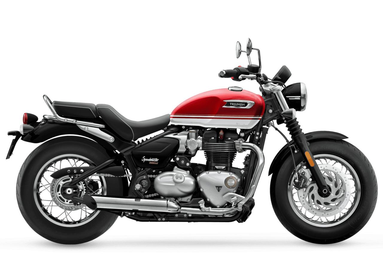 画像: TRIUMPH Bonneville Speedmaster 2026年モデル 総排気量:1200cc エンジン形式:水冷4ストSOHC並列2気筒 シート高:705mm 車両重量:246kg 税込価格:199万9000円〜