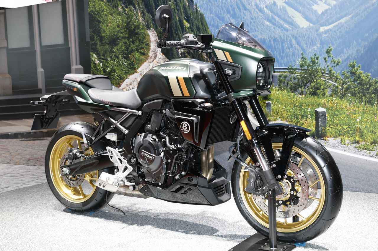 画像: SUZUKI GSX-8TT 2026年モデル(市販予定車) 総排気量:776cc エンジン形式:水冷4ストDOHC4バルブ並列2気筒 シート高:810mm 車両重量:203kg 発売時期・価格未定