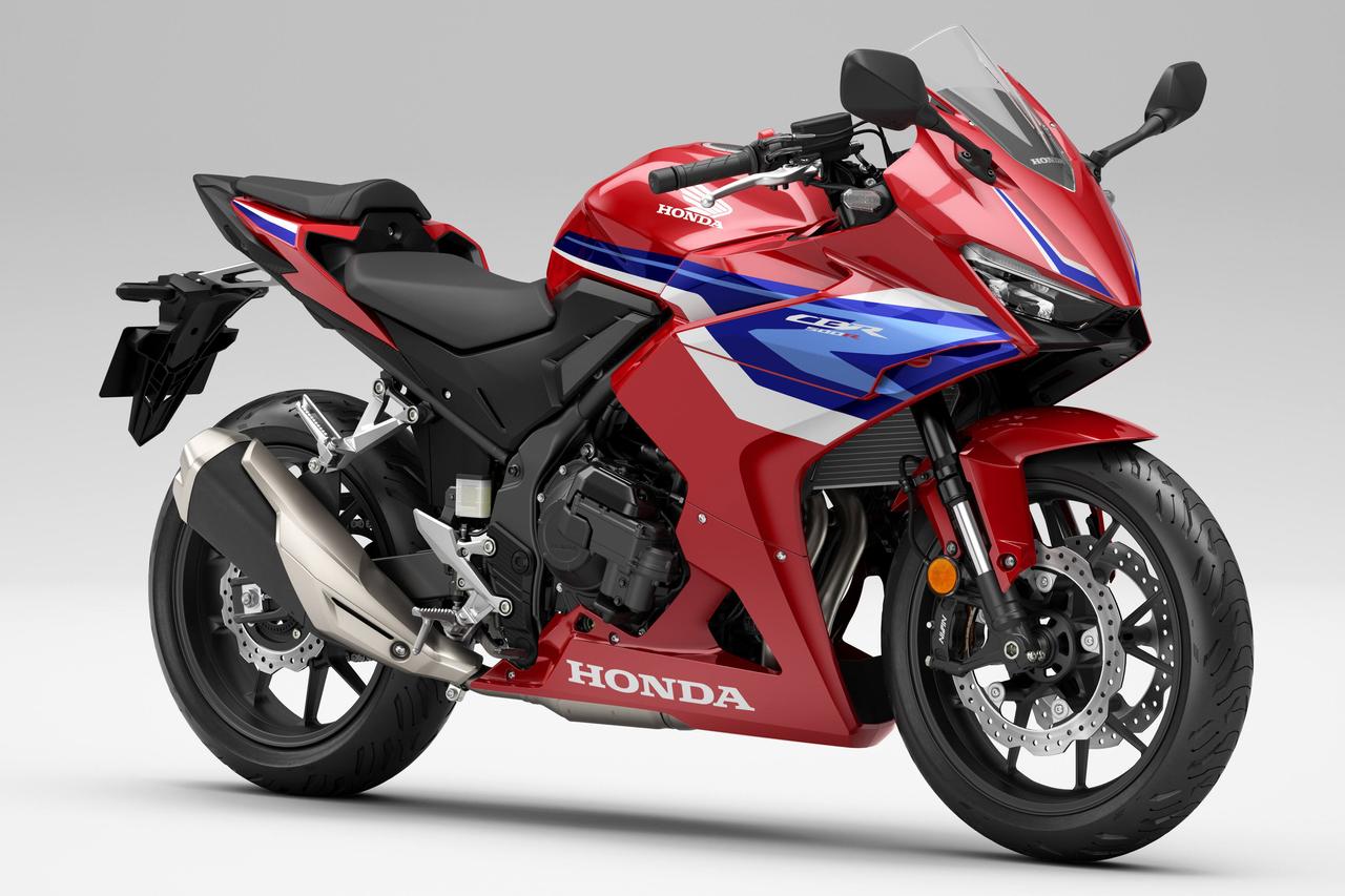 画像: Honda CBR500R 欧州仕様・2026年モデル 総排気量:471cc エンジン形式:水冷4ストDOHC4バルブ並列2気筒 シート高:785mm 車両重量:191kg(Eクラッチ仕様車は194kg)