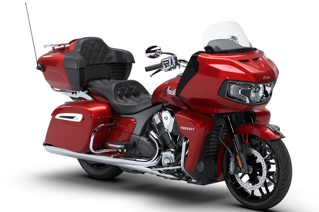 画像1: Indian MOTORCYCLE Pursuit Limited with 112 Package 2026年モデル 総排気量:1834cc エンジン形式:水冷4ストV型2気筒 シート高:672mm 車両重量:425kg