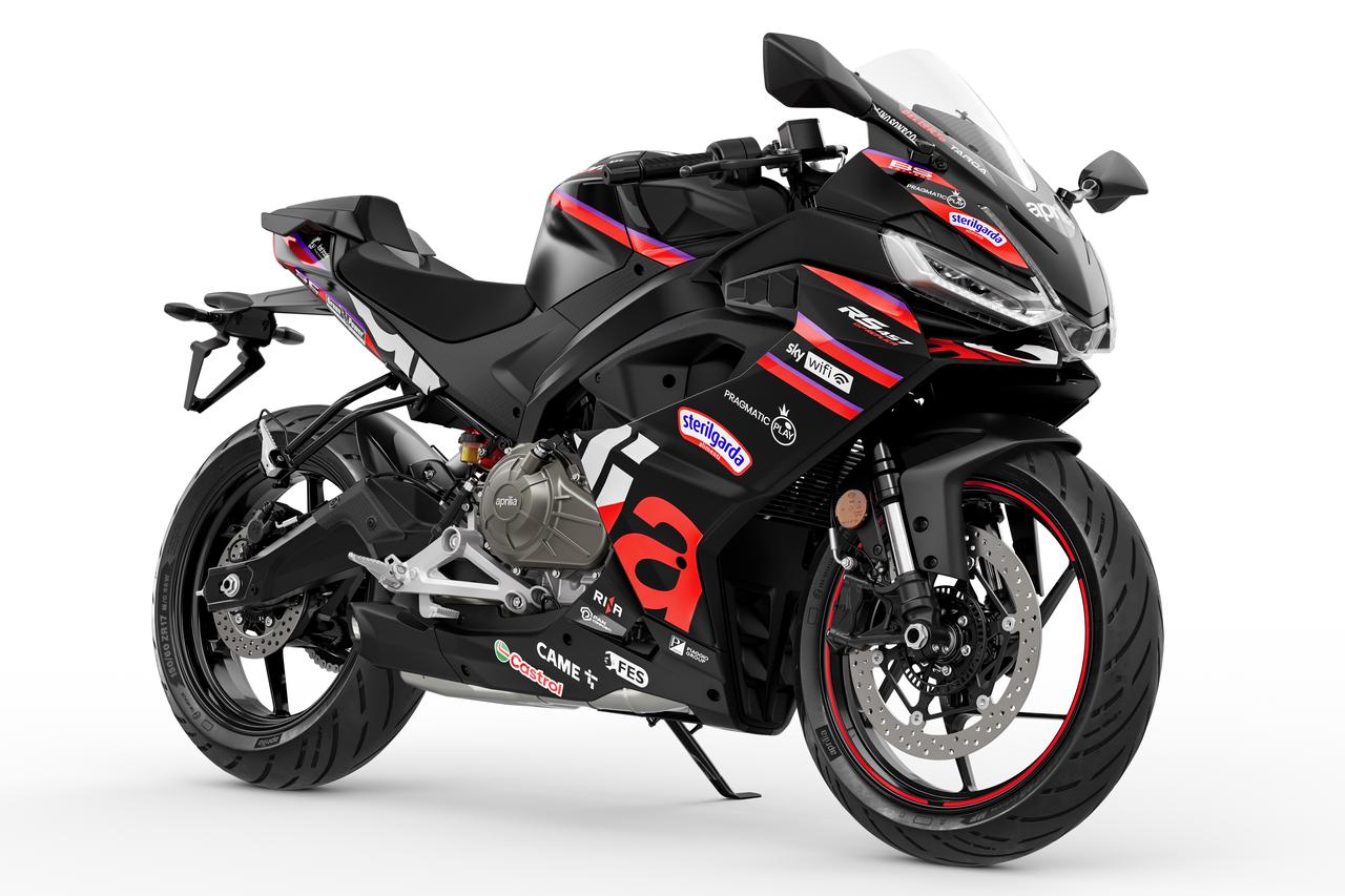 画像: Aprilia RS 457 GP Replica 総排気量:457cc エンジン形式:水冷4ストロークDOHC4バルブ並列2気筒 シート高:800mm 車両重量:175kg(燃料90%搭載時) ※スペックは国内仕様「RS 457」