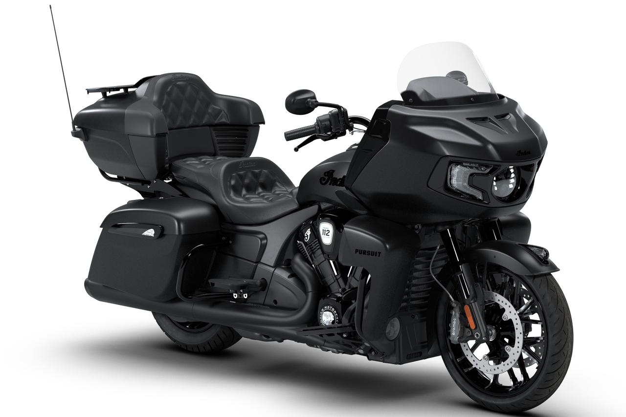 画像3: Indian MOTORCYCLE Pursuit Dark Horse with 112 Package 2026年モデル 総排気量:1834cc エンジン形式:水冷4ストV型2気筒 シート高:672mm 車両重量:425kg