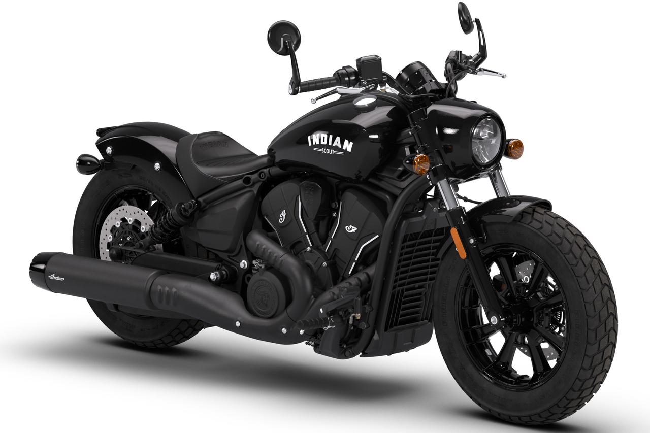 画像: Indian MOTORCYCLE Scout Bobber 2026年モデル 総排気量:1250cc エンジン形式:水冷4スト60°V型2気筒 シート高:665mm 車両重量:246kg