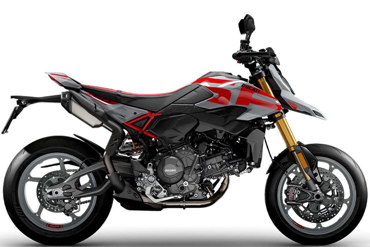 画像4: ドゥカティ新型「ハイパーモタードV2」はパニガーレV2直系のエンジンを搭載!950から13kgの軽量化、豪華足まわりのSPも同時発表!【2026速報】