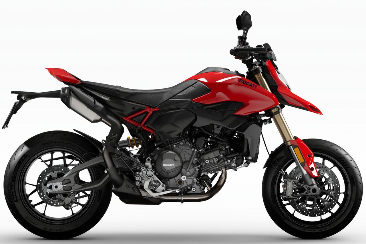 画像3: ドゥカティ新型「ハイパーモタードV2」はパニガーレV2直系のエンジンを搭載!950から13kgの軽量化、豪華足まわりのSPも同時発表!【2026速報】