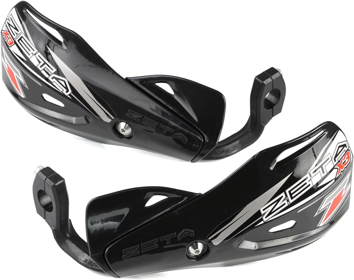 画像: ジータレーシング(ZETA RACING) インパクトX3ハンドガード ブラック 汎用 ハンドルバークランプタイプ クランプ幅:14mm 泥 飛び石 保護 モトクロス MX レース 角度調整 ダートフリーク Dirtfreak F5438(旧品番:ZE74-4101) amzn.to