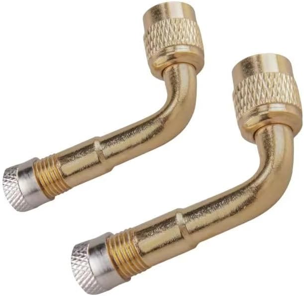 画像: 取り付け簡単な真鍮製タイヤバルブ延長継手 90°エアバルブ対応 amzn.to