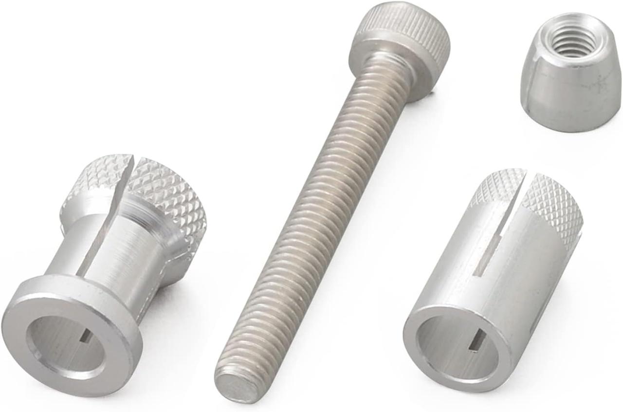 画像: デイトナ(Daytona) バイク用 アルミビレットバーエンド 補修品 ラウンドプラグ/スピンナータイプ用 フィッティングマウントセット 26129 シルバー amzn.to