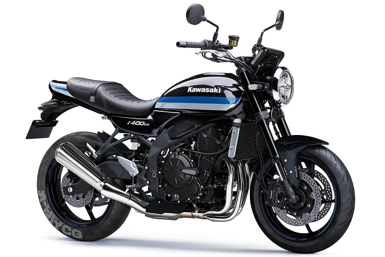 画像2: カワサキ「Z400RS」／2026年に登場が予想されるZ400RSは、ZX-4R（399cc水冷DOHC並列4気筒エンジン）をベースに開発される。最高出力は77PS、最大トルクは4.0kgf・mと高性能を誇り、そのパフォーマンスを継承しつつ、クラシックスタイルにアレンジされるだろう。 発売時期：2026年以降／CG：宮窪伸治
