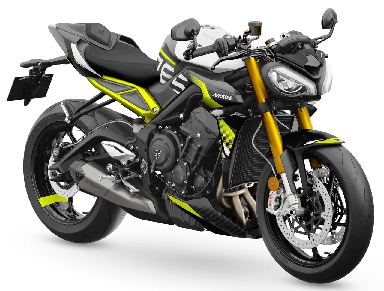 画像: TRIUMPH Street Triple 765 Moto2™ Edition 2026年モデル 総排気量：765cc エンジン形式：水冷4ストDOHC4バルブ並列3気筒 シート高：839mm 車両重量：188kg 価格：199万5000円 発売：2026年3月予定