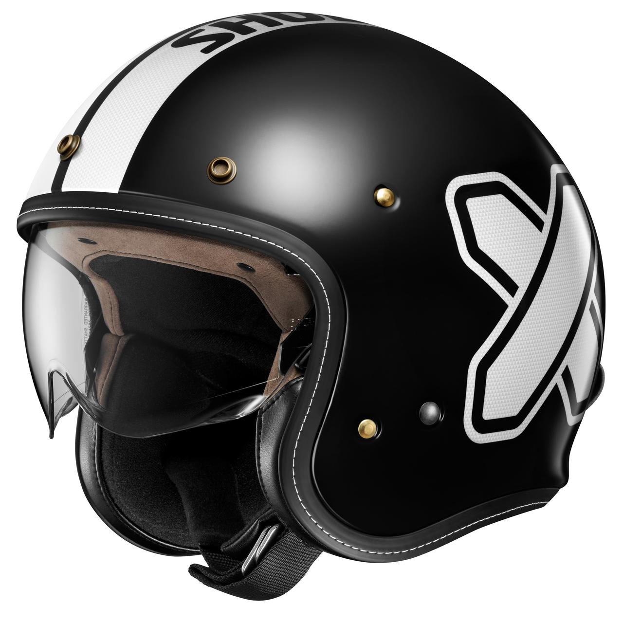 画像: SHOEI J・O+ CROSS LOGO2 TC-5 規格：JIS サイズ：S、M、L、XL、XXL カラー：TC-5（BLACK/WHITE）、TC-6（WHITE/BLACK）（既存色） 発売時期：2026年2月 税込価格：5万9400円