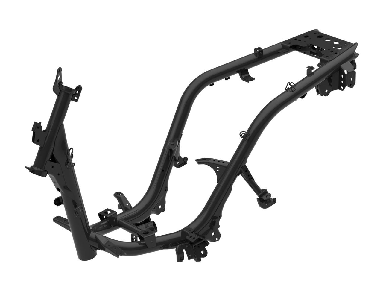 画像: フレームは、従来モデルよりもねじり剛性を25%高めつつ、約1kgの軽量化に成功。メンテナンス性にも優れた構造に変更されている。