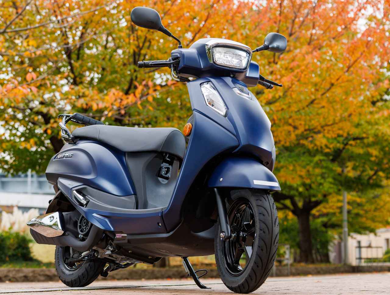 画像: SUZUKI ADDRESS 125 2025年モデル 総排気量：124cc エンジン形式：空冷4ストSOHC2バルブ単気筒 シート高：770mm 車両重量：108kg 発売日：2025年9月10日（水） 税込価格：28万500円