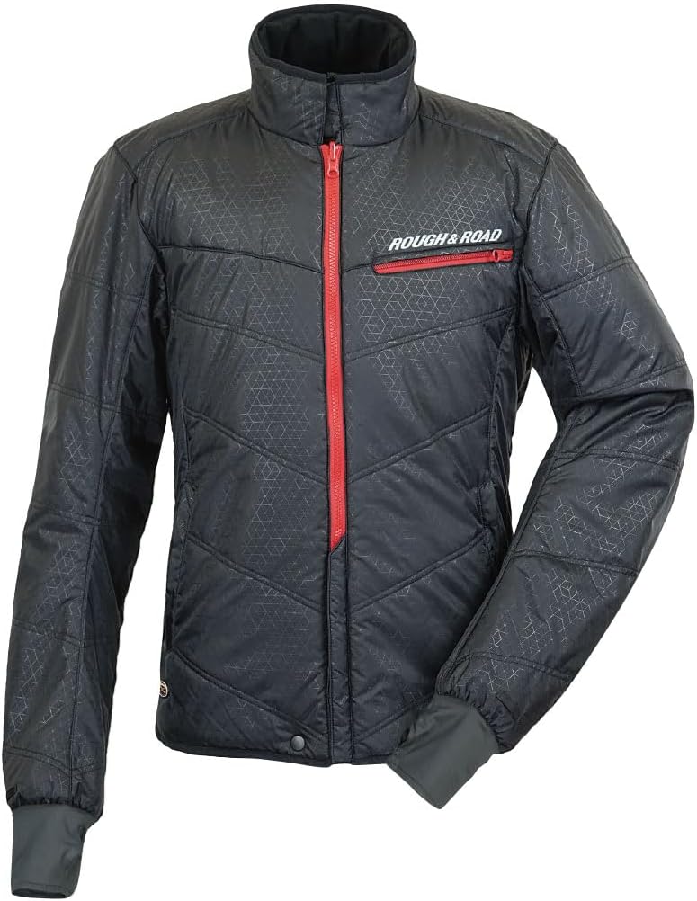 画像: ラフアンドロード(ROUGH&ROAD) バイク用 WGプリマロフト チタンインナージャケットカフ付 ブラック BM RR7995BKB2 amzn.to