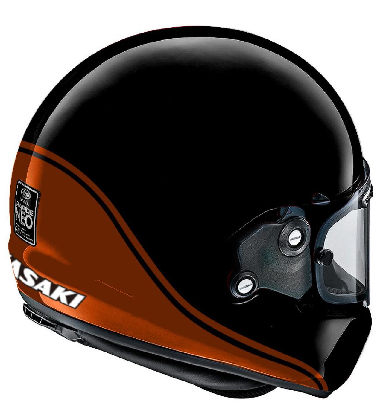 画像2: Arai HELMET カワサキ×Arai RAPIDE NEO Z900RS SEモデル 規格:スネル、JIS サイズ:S(55-56cm)、M(57-58cm)、L(59-60cm)、LL(61-62cm)) 予約期間 第一弾:2025年12月1日(月)~2025年12月14日(日) 第二弾:2025年12月15日(月)~2025年1月18日(日) 税込価格:7万4800円