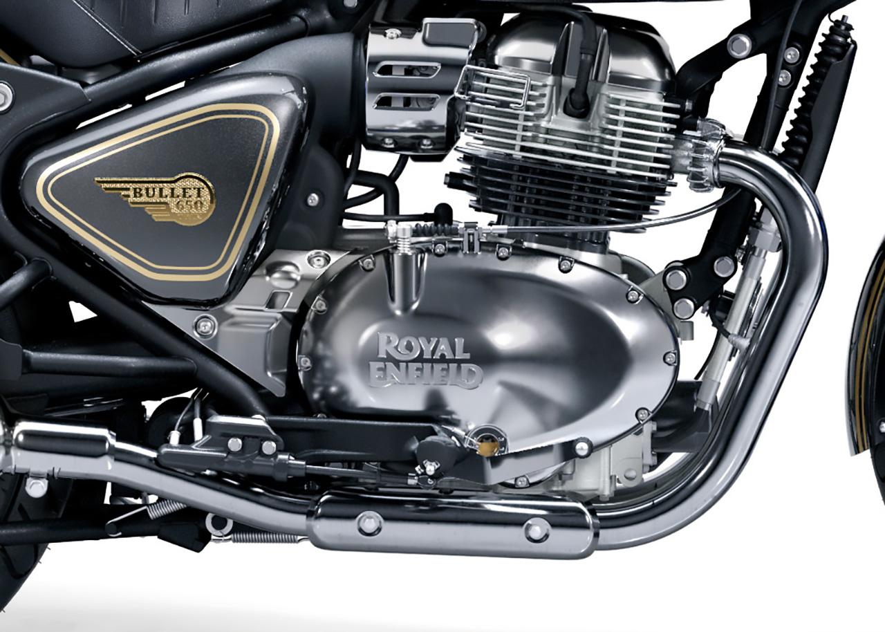 画像: ▲パワーユニットは46PSを発揮する647.95ccのSOHC並列2気筒エンジンを搭載。ミッションは6速で、スリッパークラッチも装備している。