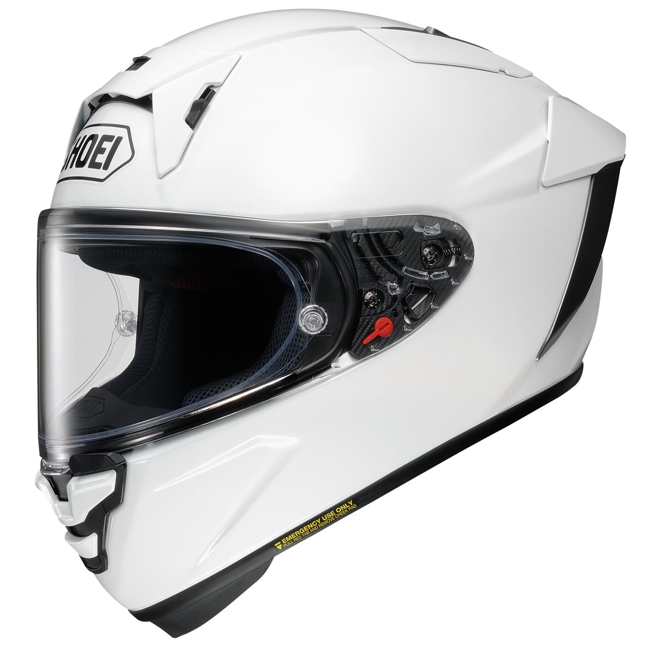 画像: SHOEI X-Fifteen 規格:JIS規格、FIM規格、MFJ公認 サイズ:XS、S、M、L、XL、XXL カラー:マットスレートグレー、ルミナスホワイト 発売時期:2026年3月 税込価格:7万9200 円