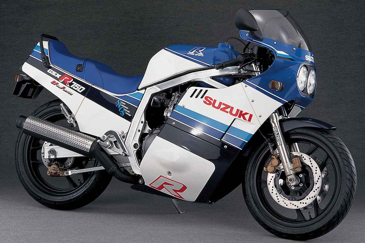 画像: SUZUKI GSX-R750 1985年 総排気量：749cc エンジン形式：空油冷4ストロークDOHC4バルブ並列4気筒 シート高：765mm 乾燥重量：179kg 価格：78万円（当時）