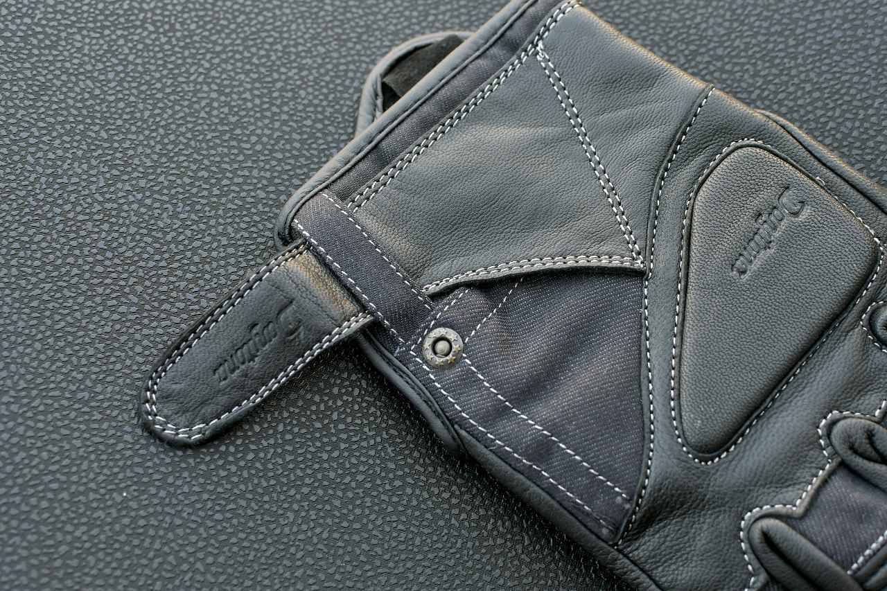 画像2: DG-027 デニムパッドレザーグローブ