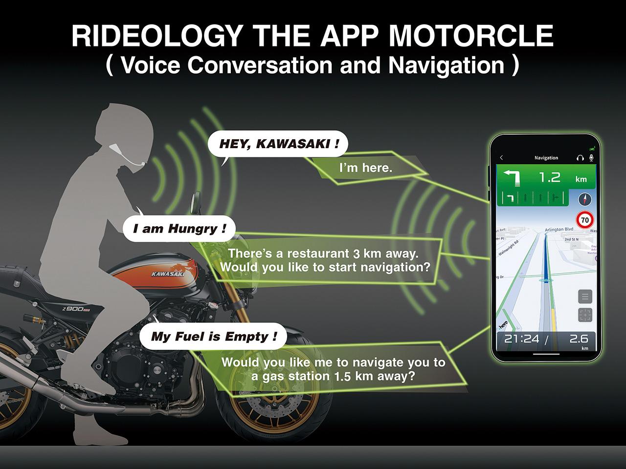 画像: スマートフォンアプリ「RIDEOLOGY THE APP MOTORCYCLE」との連携によって、車両情報や走行履歴の確認、車両設定の変更などができる。