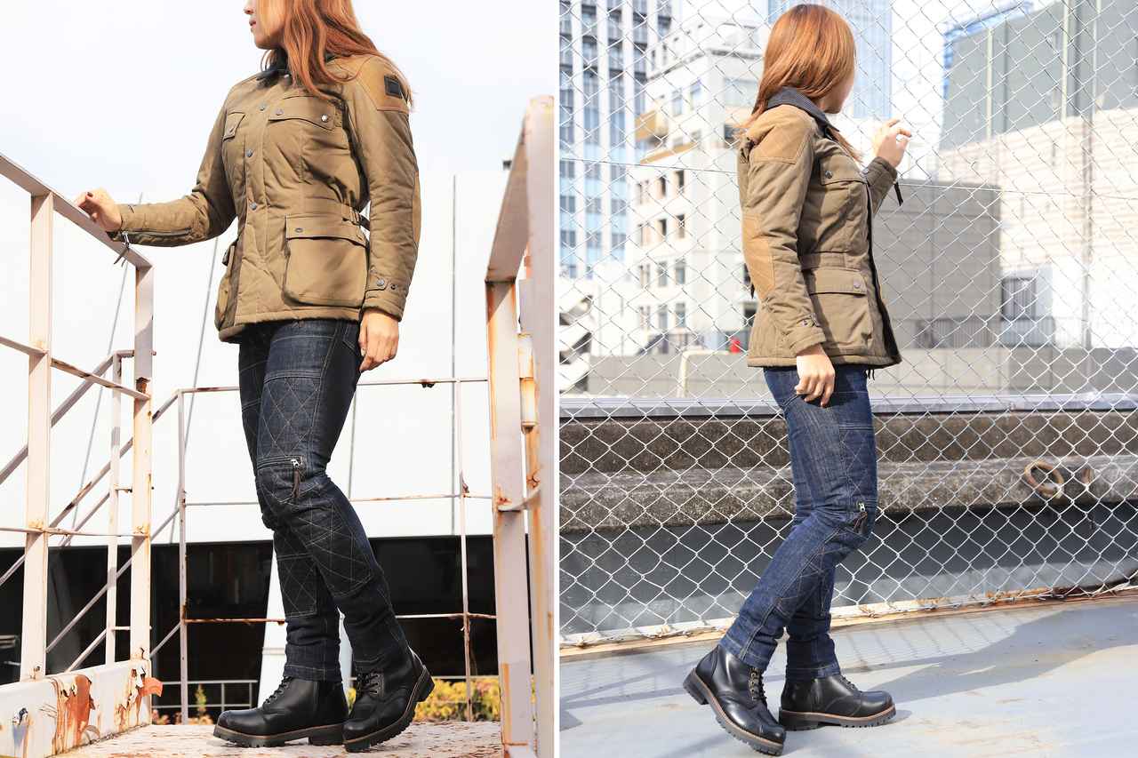 画像: ▲MaxFritzのアウター、パンツと組み合わせると写真のようなスタイルに。落ち着いたデザインで、クラシックバイクとの相性も抜群だ。