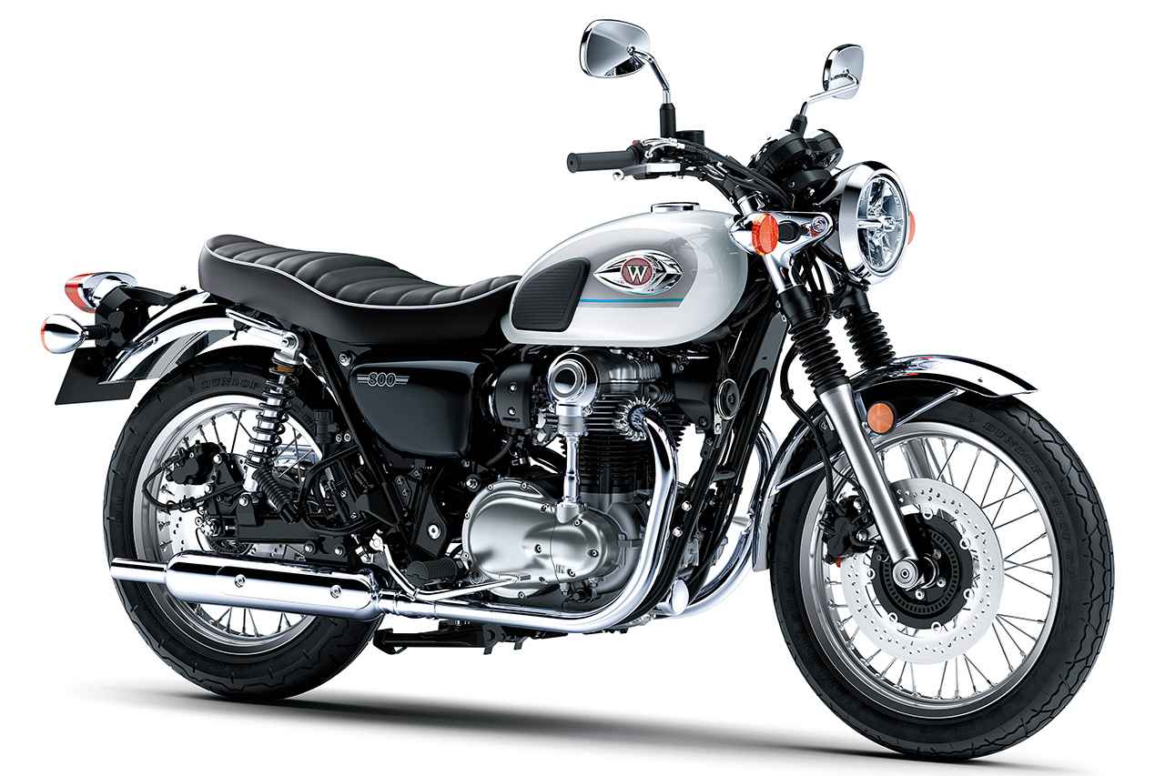 画像: Kawasaki W800 2026年 総排気量:773cc エンジン形式:空冷4ストOHC4バルブ並列2気筒 シート高:790mm 車両重量:226kg 税込価格:130万9000円
