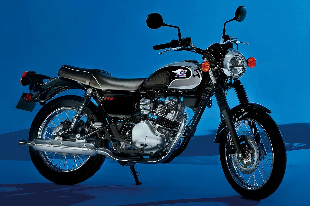 画像: Kawasaki MEGURO S1 2026年モデル 総排気量：232cc エンジン形式：空冷4ストSOHC2バルブ単気筒 シート高：740mm 車両重量：143kg 価格：74万2500円 発売：2025年9月15日