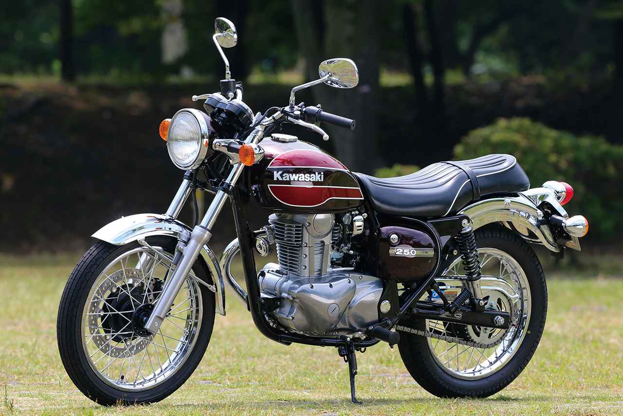 画像: Kawasaki ESTRELLA Final Edition 2017年 総排気量：249cc エンジン形式：空冷4ストOHC2バルブ単気筒 シート高：770mm 車両重量：142kg