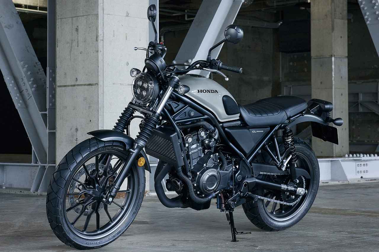画像: Honda CL500 2026年モデル 総排気量:471cc エンジン形式:水冷4ストDOHC4バルブ並列2気筒 シート高:790mm 車両重量:192kg 価格:97万3500円