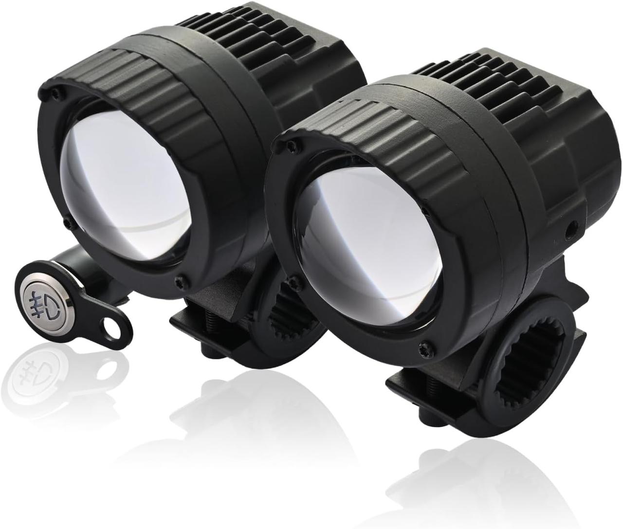 画像: デイトナ(Daytona) バイク フォグランプ LED 車検対応 防水 防塵 6500K/2900K(ホワイト/イエロー) BELLOF(ベロフ) プレシャスレイW 左右セット 40329 amzn.to