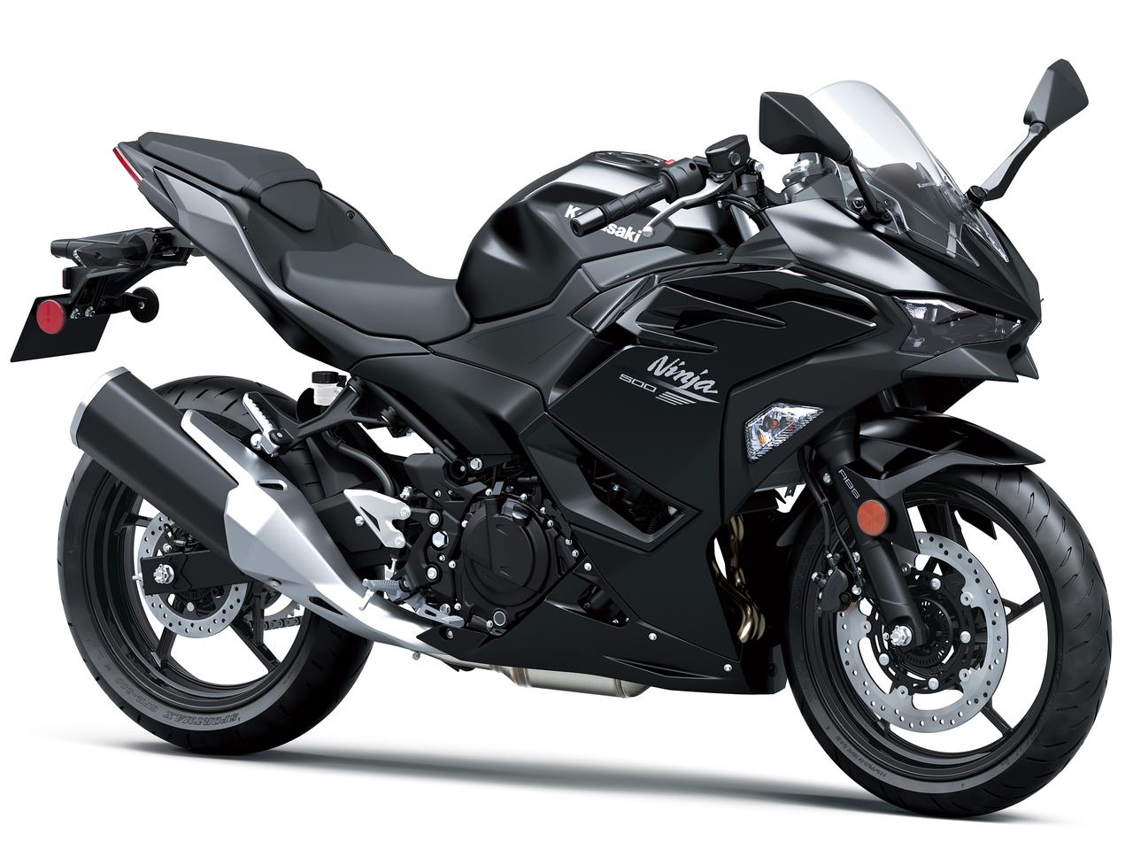 画像: KAWASAKI Ninja 500 2026年モデル 総排気量：451cc エンジン形式：水冷4ストDOHC4バルブ並列2気筒 シート高：785mm 車両重量：171kg 価格：89万1000円 発売：2026年2月28日