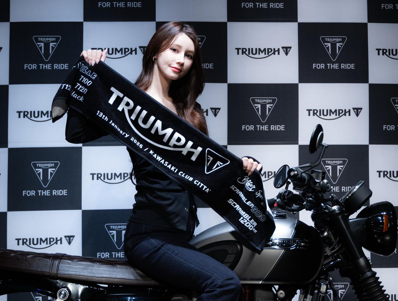 画像: アンバサダーにダレノガレ明美さんが就任！ 「TRIUMPH Brand Night 2026」レポート - webオートバイ