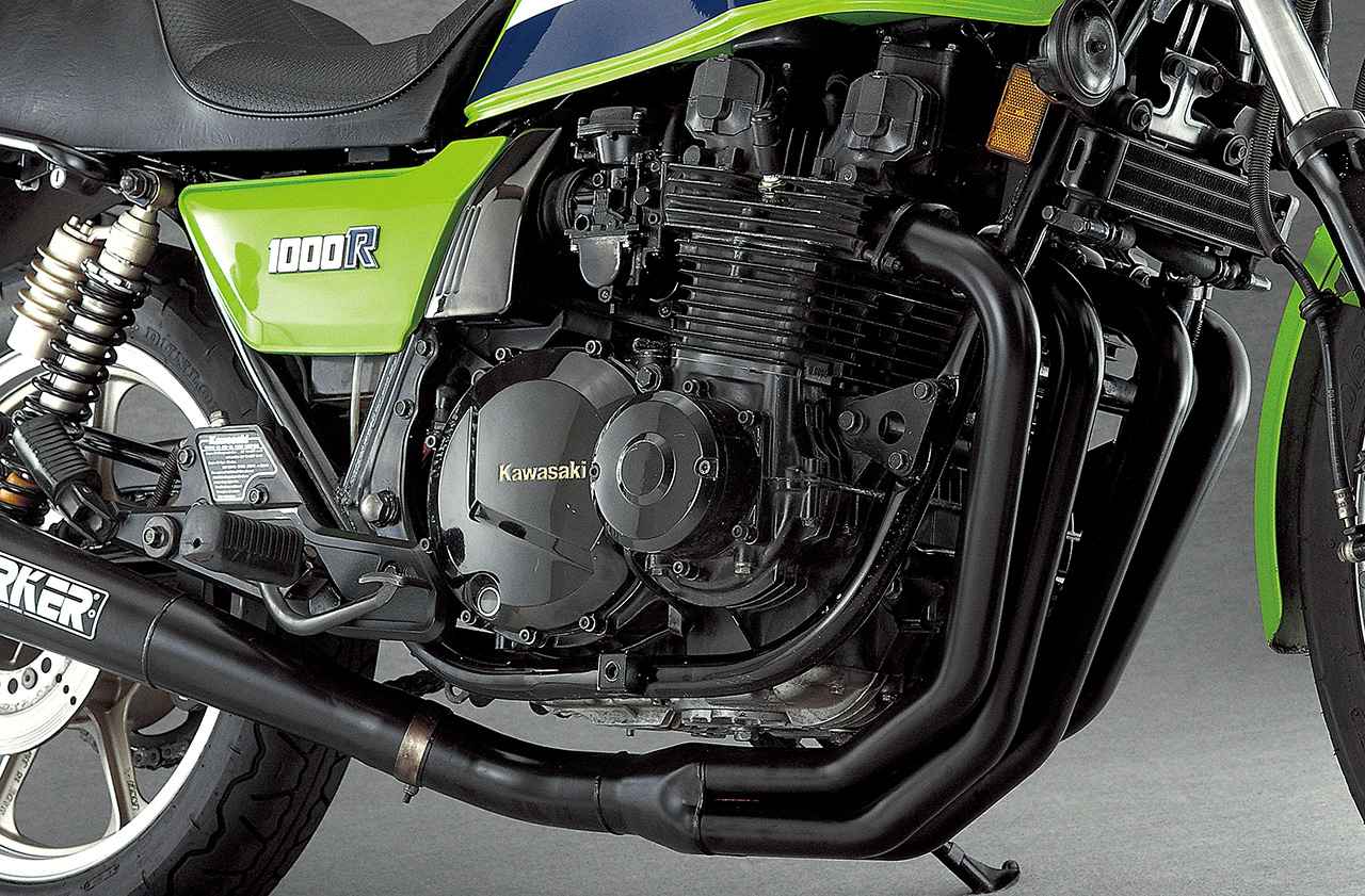 画像: 空冷DOHC2バルブ並列4気筒エンジンは、998.6cc・102PSを発揮し、Z1100GP由来のオイルクーラーを装備した。