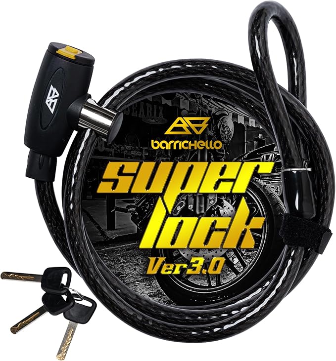 画像: ▶▶▶Amazonはこちら｜価格をチェック バリチェロ バイクロック Ver3.0 遊動式 ブラック amzn.to