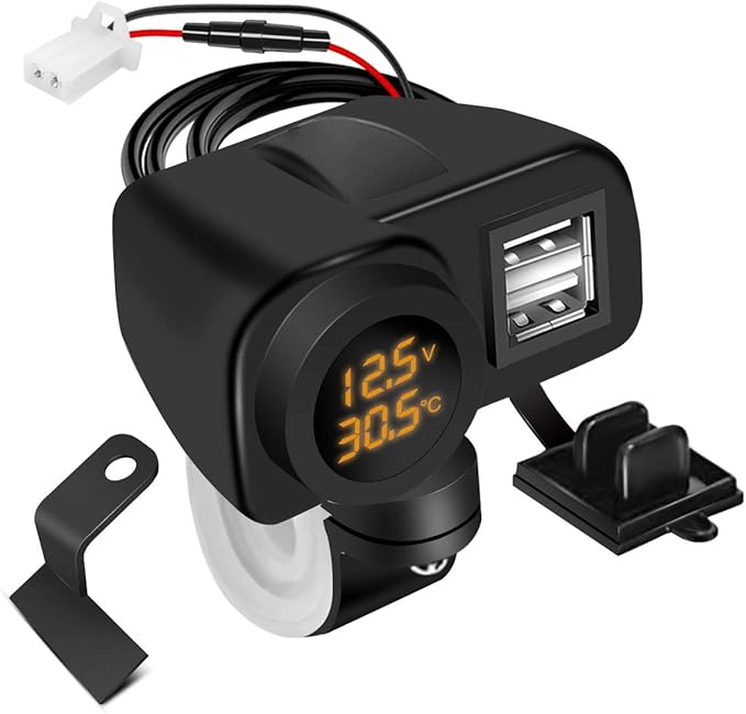 画像: ▶▶▶Amazonはこちら｜価格をチェック Palumma バイク用USB電源 電源ソケット 2ポート amzn.to