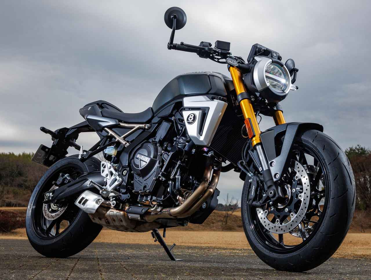 画像: SUZUKI GSX-8T 2026年モデル 総排気量：775cc エンジン形式：水冷4ストDOHC4バルブ2気筒 シート高：815mm 車両重量：201kg 価格：129万8000円 発売日：2026年1月30日