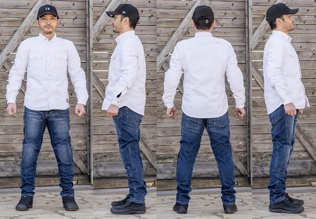 画像: モデル：172cm/65kg/股下78cm　着用サイズはLサイズ